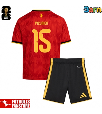 Belgien Thomas Meunier #15 Hemmatröja Barn VM 2026 Kortärmad (+ Korta byxor)
